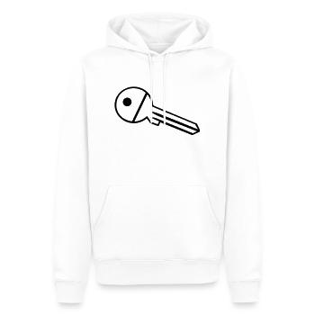Schlüssel - Männer Premium Bio Hoodie - Weiß - Vorne - Nico (187cm)