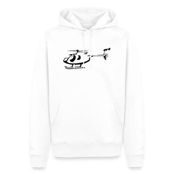 helicopter - Sweat à capuche Premium bio Homme - blanc - Devant - Nico (187cm)