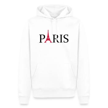 Paris - Männer Premium Bio Hoodie - Weiß - Vorne - Nico (187cm)