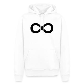 infinitely - Männer Premium Bio Hoodie - Weiß - Vorne - Nico (187cm)