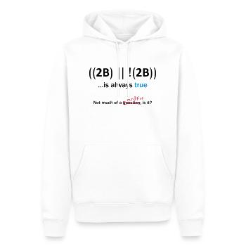 ((2B) | |! (2B)) ... est toujours vrai - Sweat à capuche Premium bio Homme - blanc - Devant - Nico (187cm)