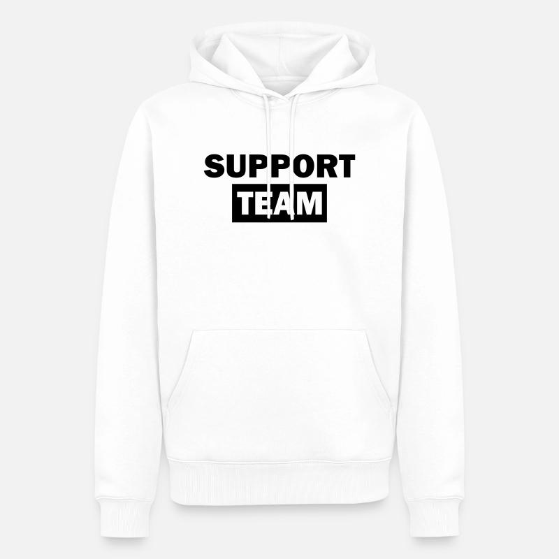 support team - Sweat à capuche Premium bio Homme - blanc