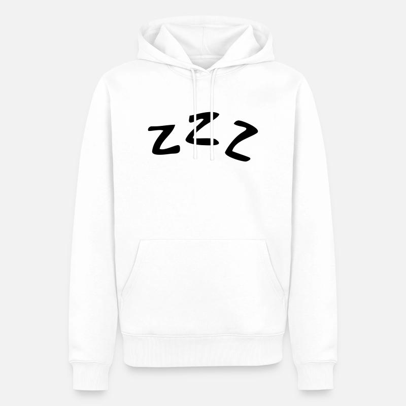 Sleeping ZZZ - Sweat à capuche Premium bio Homme - blanc