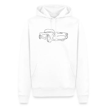 Oldtimer Cabrio Roadster Tribal - Männer Premium Bio Hoodie - Weiß - Vorne - Nico (187cm)