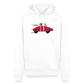 Auto Sportwagen schnell Frau Wagen - Männer Premium Bio Hoodie - Weiß - Vorne - Nico (187cm)