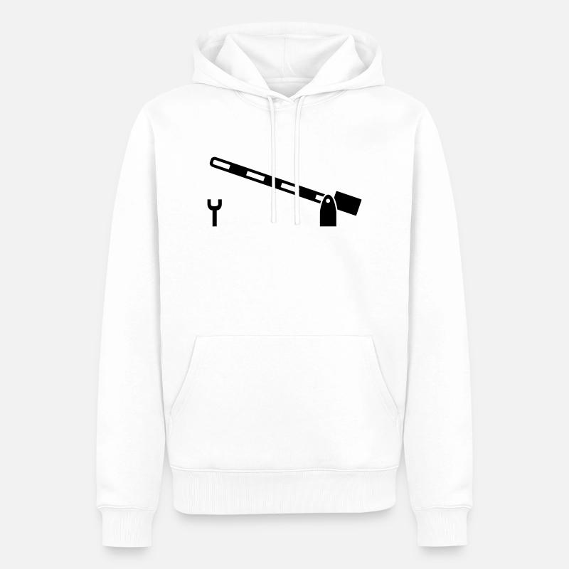 Barrière - Sweat à capuche Premium bio Homme - blanc