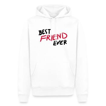 Meilleure amie jamais - Sweat à capuche Premium bio Homme - blanc - Devant - Nico (187cm)