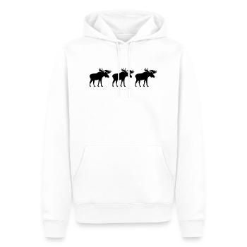 Élan - Sweat à capuche Premium bio Homme - blanc - Devant - Nico (187cm)
