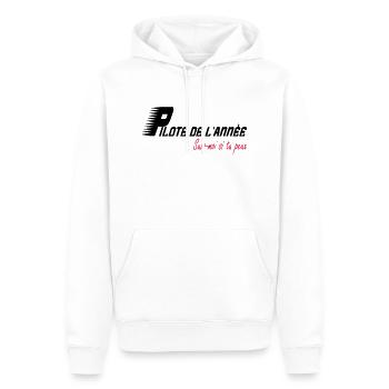 Pilote de l'année suis moi si tu peux - Männer Premium Bio Hoodie - Weiß - Vorne - Nico (187cm)