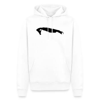Wangerooge - Männer Premium Bio Hoodie - Weiß - Vorne - Nico (187cm)