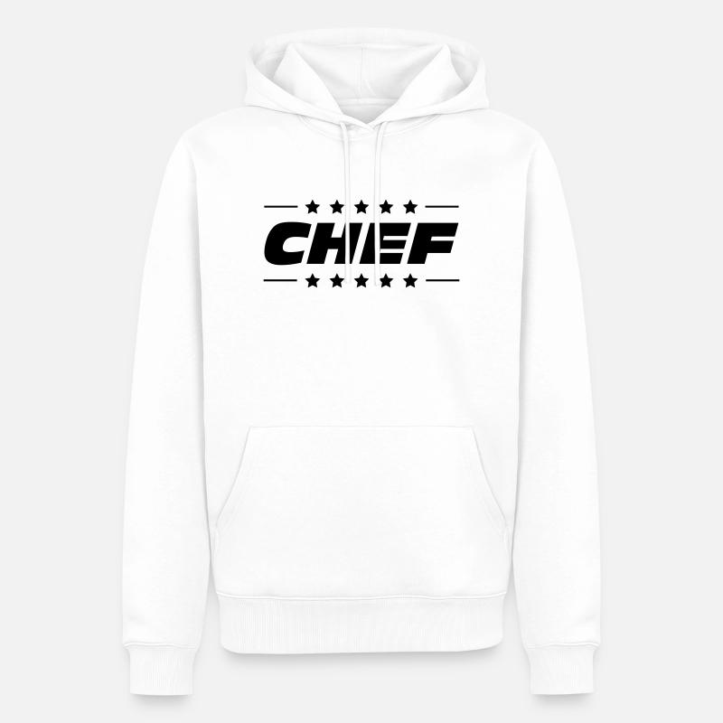 Chef - Männer Premium Bio Hoodie - Weiß