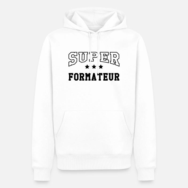 Ausbilder / Lehrer / Gestalter / trainer - Männer Premium Bio Hoodie - Weiß