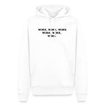 Work Work - Männer Premium Bio Hoodie - Weiß - Vorne - Nico (187cm)