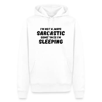 I'm not always sarcastic - Sweat à capuche Premium bio Homme - blanc - Devant - Nico (187cm)