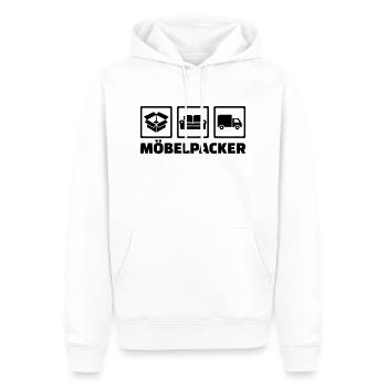 Möbelpacker - Männer Premium Bio Hoodie - Weiß - Vorne - Nico (187cm)