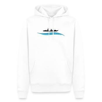 Kanu Wasser - Männer Premium Bio Hoodie - Weiß - Vorne - Nico (187cm)