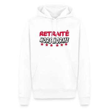 Retraité hors norme - Männer Premium Bio Hoodie - Weiß - Vorne - Nico (187cm)