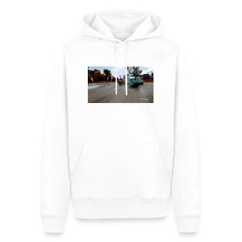 Dérive - Sweat à capuche Premium bio Homme - blanc - Devant - Nico (187cm)
