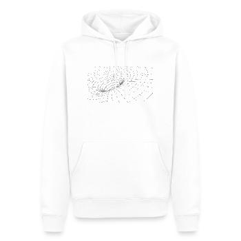 Trou noir Black Hole - Sweat à capuche Premium bio Homme - blanc - Devant - Nico (187cm)