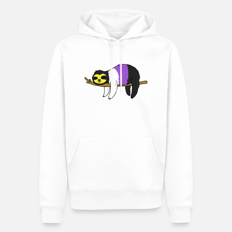 Nonbinary Pride Faultier Nonbinary Pride - Männer Premium Bio Hoodie - Weiß