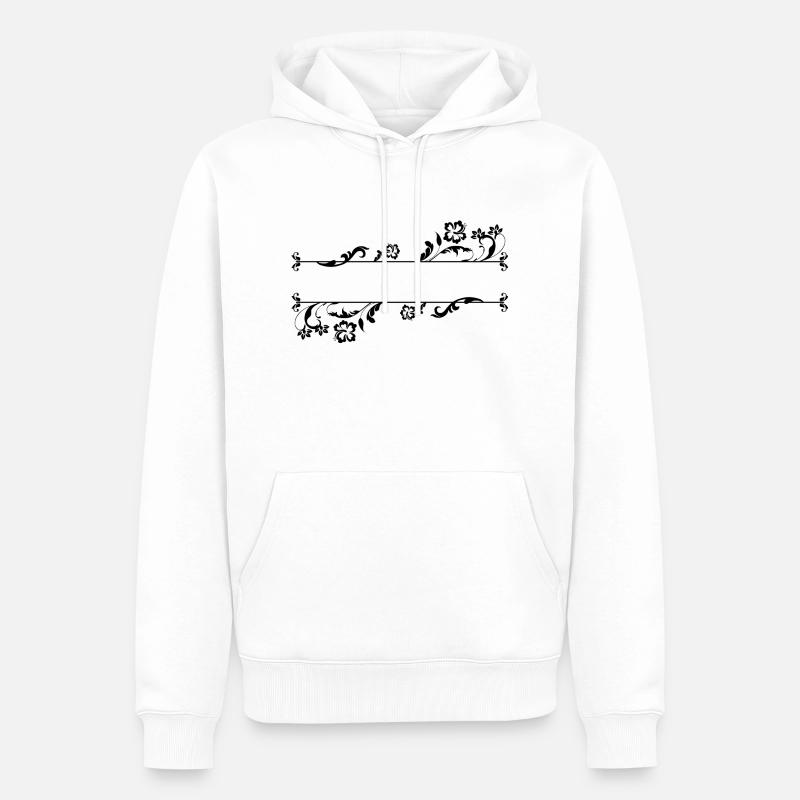 Namen oder Zahlen - Männer Premium Bio Hoodie - Weiß
