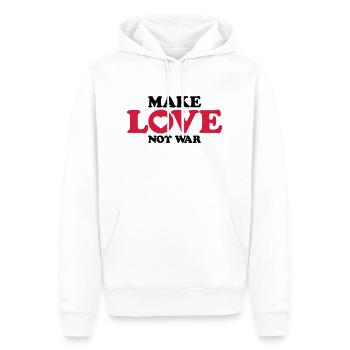 Spruch Not War - Männer Premium Bio Hoodie - Weiß - Vorne - Nico (187cm)
