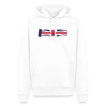 i love british - Men’s Premium Organic Hoodie - white - Front - Nico (187cm)