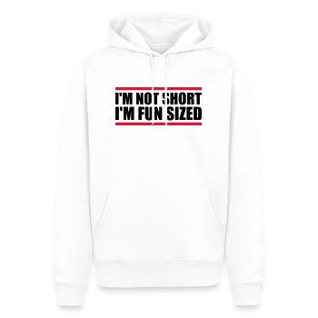 Not short fun sized - Men’s Premium Organic Hoodie - white - Front - Nico (187cm)