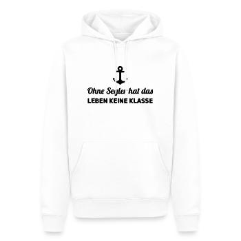 Ohne Segler Keine Klasse | Segler Spruch Geschenk - Männer Premium Bio Hoodie - Weiß - Vorne - Nico (187cm)