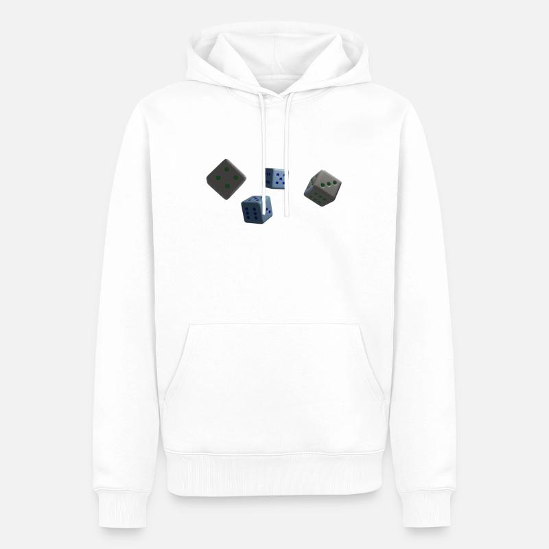 Cube - Sweat à capuche Premium bio Homme - blanc