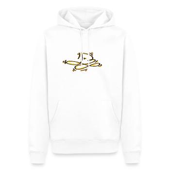 outstanding B - Männer Premium Bio Hoodie - Weiß - Vorne - Nico (187cm)