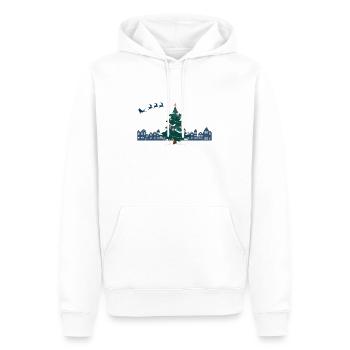 Weihnachten - Tannenbaum - Weihnachtsmann Feiertag - Männer Premium Bio Hoodie - Weiß - Vorne - Nico (187cm)