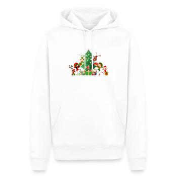 Weihnachten - Tannenbaum - Weihnachtsmann Feiertag - Männer Premium Bio Hoodie - Weiß - Vorne - Nico (187cm)