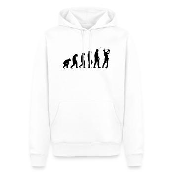 Évolution et Golf - - Sweat à capuche Premium bio Homme - blanc - Devant - Nico (187cm)