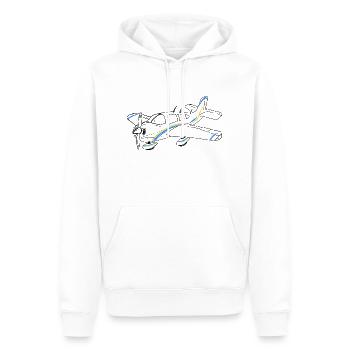 Piper - Männer Premium Bio Hoodie - Weiß - Vorne - Nico (187cm)