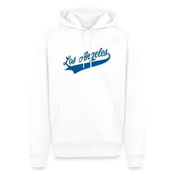 Los Angeles Blue - Men’s Premium Organic Hoodie - white - Front - Nico (187cm)