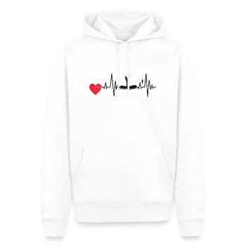 Hameçons Pêche Pêche Pêche Pêche Pêche - Sweat à capuche Premium bio Homme - blanc - Devant - Nico (187cm)