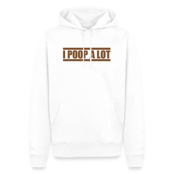 Je fais beaucoup caca - Sweat à capuche Premium bio Homme - blanc - Devant - Nico (187cm)