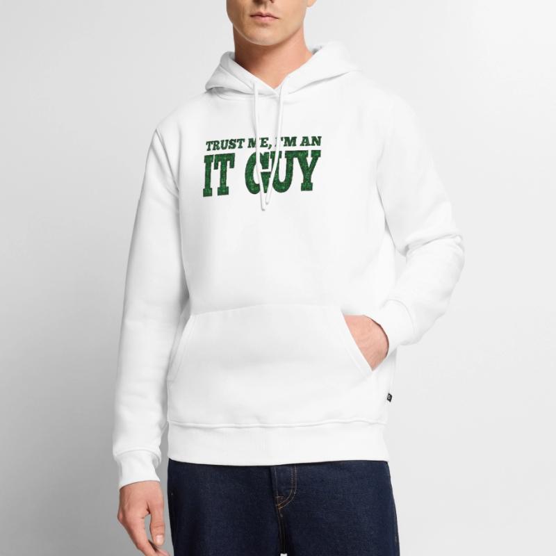 IT guy support geek computer computer geek technician Men’s Premium Organic Hoodie