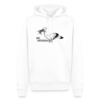 nie aufgeben groß vs klein - Männer Premium Bio Hoodie - Weiß - Vorne - Nico (187cm)