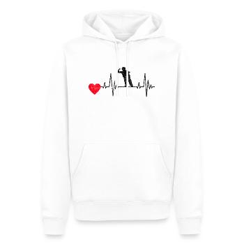 Dartpfeil Spieler Geschenk Dart Spruch Dartsport - Männer Premium Bio Hoodie - Weiß - Vorne - Nico (187cm)