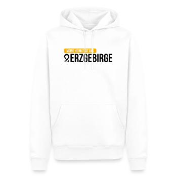 Meine Heimat ist das Erzgebirge - Männer Premium Bio Hoodie - Weiß - Vorne - Nico (187cm)