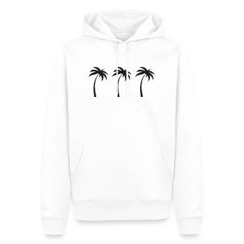 Palmiers minimalistes - Sweat à capuche Premium bio Homme - blanc - Devant - Nico (187cm)