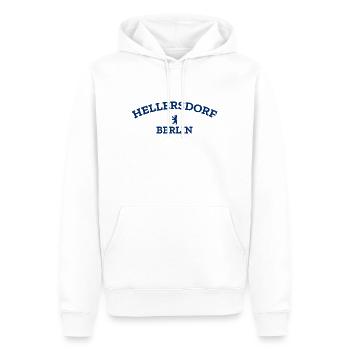 Hellersdorf, Berlin, Allemagne, Allemagne - Sweat à capuche Premium bio Homme - blanc - Devant - Nico (187cm)