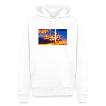 Zeitlos - Männer Premium Bio Hoodie - Weiß - Vorne - Nico (187cm)
