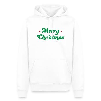Joyeux Noël Astérisque Vert Rouge - Sweat à capuche Premium bio Homme - blanc - Devant - Nico (187cm)