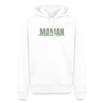 Mama Liebling - Mama Geschenk - Männer Premium Bio Hoodie - Weiß - Vorne - Nico (187cm)