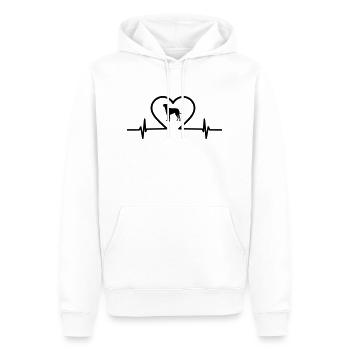 Puls Hund Herz - Männer Premium Bio Hoodie - Weiß - Vorne - Nico (187cm)