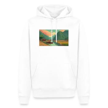 Mù Cang Chải, Vietnam - Pixel Art - Männer Premium Bio Hoodie - Weiß - Vorne - Nico (187cm)
