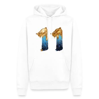 NON. 11 NUMÉRO 11 COOL 11E ANNIVERSAIRE - Sweat à capuche Premium bio Homme - blanc - Devant - Nico (187cm)